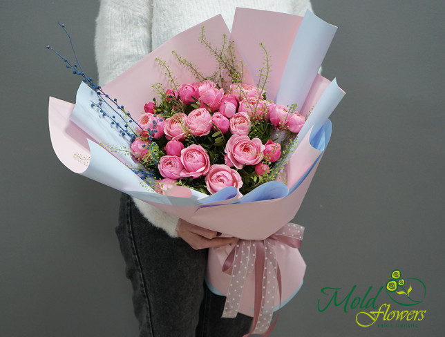 Букет из пионовидных роз,,Silvia Pink'' Фото